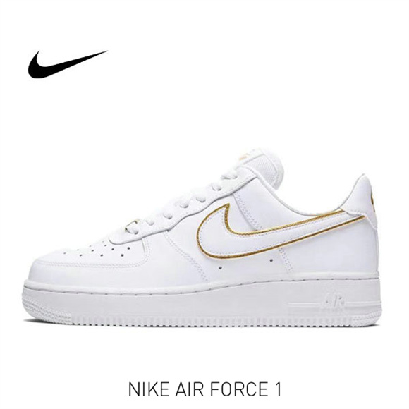 AF-1 白色金鉤邊3