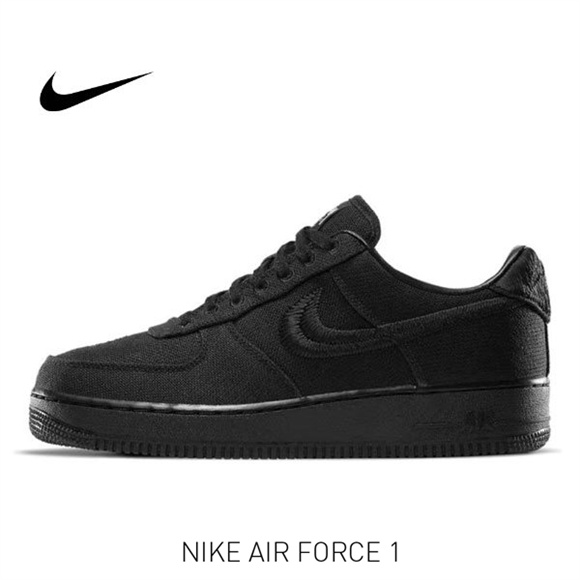 Stussy x AF1 純黑3