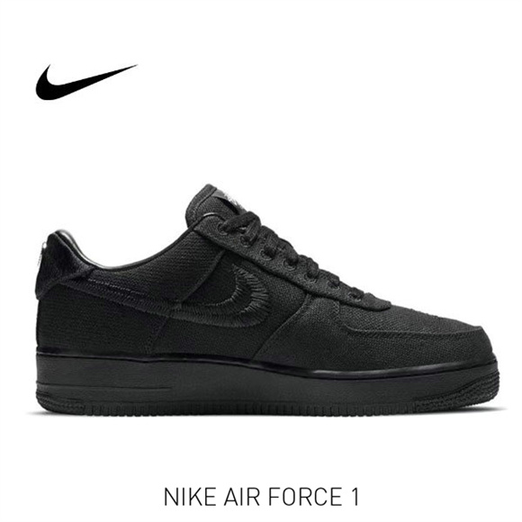 Stussy x AF1 純黑4