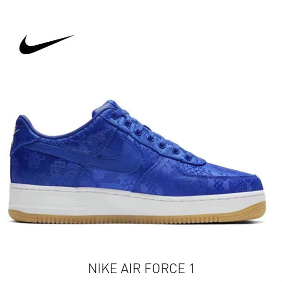 CLOT x AF 1 藍絲綢4