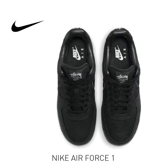 Stussy x AF1 純黑2