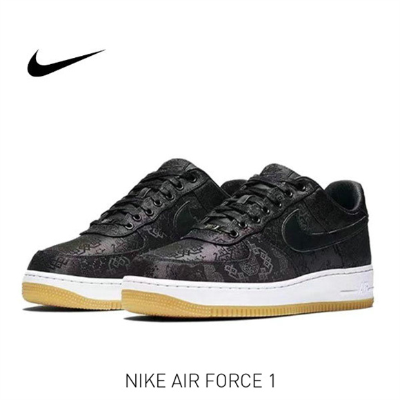 CLOT x AF 1 黑絲綢1