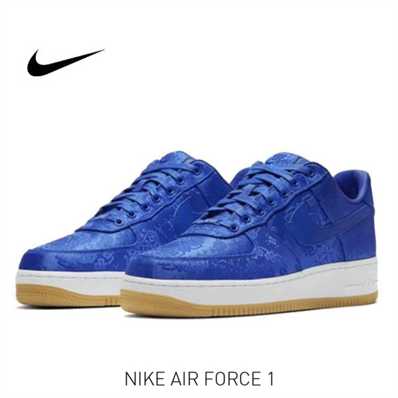 CLOT x AF 1 藍絲綢1