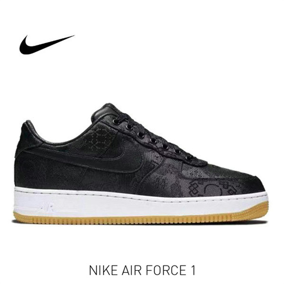 CLOT x AF 1 黑絲綢3
