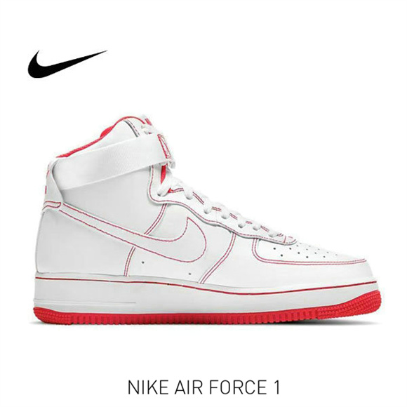 AF-1 High 白紅縫線3