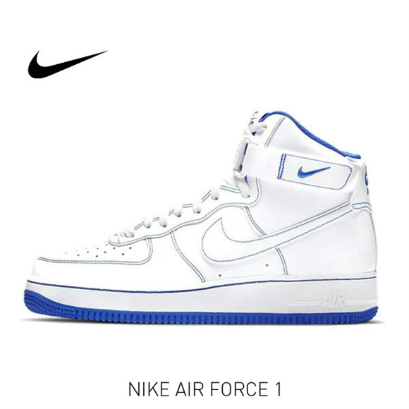 AF1 High 白藍 縫線5